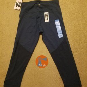 Active Life New Large Leggings Teal Mesh